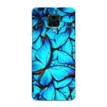 Силиконовый бампер с картинкой животных для Xiaomi Redmi Note 9 Pro (Крылья бабочек)