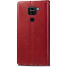 Кожаный чехол книжка GETMAN Gallant (PU) для Xiaomi Redmi Note 9 / Redmi 10X – Красный