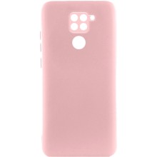 Чехол TPU GETMAN Liquid Silk Full Camera для Xiaomi Redmi Note 9 / Redmi 10X (Розовый)