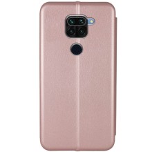 Кожаный чехол-книжка Classy для Xiaomi Redmi Note 9 / Redmi 10X – Rose Gold