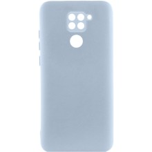 Чехол TPU GETMAN Liquid Silk Full Camera для Xiaomi Redmi Note 9 / Redmi 10X (Голубой)