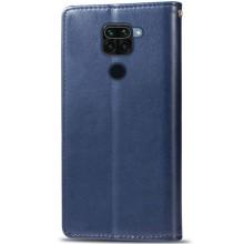 Шкіряний чохол-книжка GETMAN Gallant (PU) для Xiaomi Redmi Note 9 / Redmi 10X – Синій