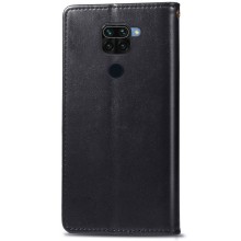 Шкіряний чохол-книжка GETMAN Gallant (PU) для Xiaomi Redmi Note 9 / Redmi 10X – Чорний