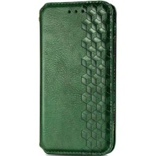 Шкіряний чохол-книжка GETMAN Cubic (PU) для Xiaomi Redmi Note 9 / Redmi 10X – Зелений