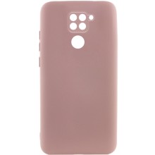 Чехол TPU GETMAN Liquid Silk Full Camera для Xiaomi Redmi Note 9 / Redmi 10X (Розовый)