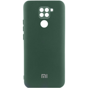 Чехол Silicone Cover Lakshmi Full Camera (AAA) with Logo для Xiaomi Redmi Note 9 / Redmi 10X – Зеленый