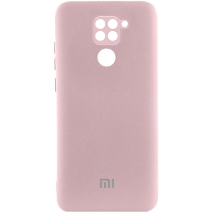 Чехол Silicone Cover Lakshmi Full Camera (AAA) with Logo для Xiaomi Redmi Note 9 / Redmi 10X – Розовый