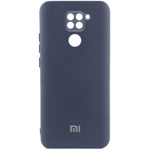 Чехол Silicone Cover Lakshmi Full Camera (AAA) with Logo для Xiaomi Redmi Note 9 / Redmi 10X – Темно-синий