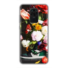 Брендновые Чехлы для Xiaomi Redmi Note 9 - (PREMIUMPrint) (Nike цветы)