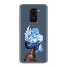 Чехлы (ART) Цветы на Xiaomi Redmi Note 9 (VPrint) (Цветы на голове)