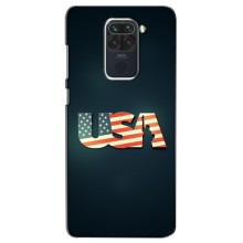 Чехол Флаг USA для Xiaomi Redmi Note 9 (USA)