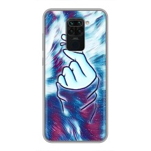 Чехол с принтом для Xiaomi Redmi Note 9 (AlphaPrint - Знак сердечка) – Радужное сердце