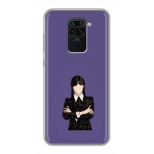 Чохли Венсдей на Xiaomi Redmi Note 9 Уенсдей (AlphaPrint) (Венздей у чорному)