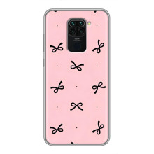 Чохол банти для Xiaomi Redmi Note 9 – Чорні бантики