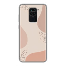 Чохол квітковий дизайн для Xiaomi Redmi Note 9 – Кориневий фон