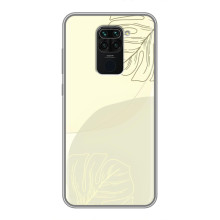 Чохол квітковий дизайн для Xiaomi Redmi Note 9 – Зелений фон