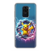 Чохол з Пікачу на Xiaomi Redmi Note 9 (Лого Пікачу)