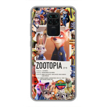 Чехол Зоотрополіс на Xiaomi Redmi Note 9 – Коллаж Зоо