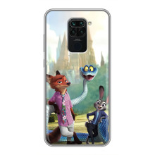 Чехол Зоотрополіс на Xiaomi Redmi Note 9 – Ник Джуди и змея