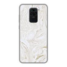 Мраморный чехол на Xiaomi Redmi Note 9 (VPrint) – Белый мрамор