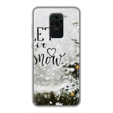 Новорічні, Святкові Чохли для Xiaomi Redmi Note 9 - 2024 год (Let it snow)