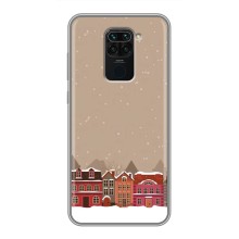 Новогодние, Праздничные Чехлы для Xiaomi Redmi Note 9 - 2024 год (Зимний город)