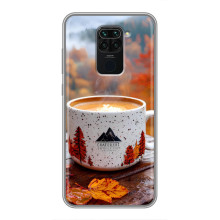Чехол с уникальным дизайном «Осень с кофе» для Xiaomi Redmi Note 9 – Кофе на природе
