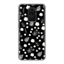 Чохли з тематикою "КВІТИ" на Xiaomi Redmi Note 9 (цвітіння на чорному)