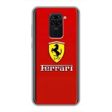 Силіконовий бампер з картинкою машини на Xiaomi Redmi Note 9 (Ferrari Logo)