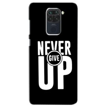 Силиконовый Чехол на Xiaomi Redmi Note 9 с картинкой Nike – Never Give UP