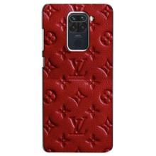 Текстурный Чехол Louis Vuitton для Редми Нот 9 – Красный ЛВ