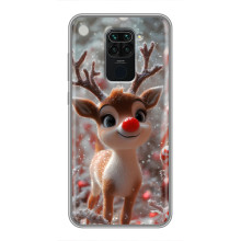 Яркий чехол для Xiaomi Redmi Note 9 с Зимними Оленятами