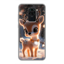 Яркий чехол для Xiaomi Redmi Note 9 с Зимними Оленятами – Оленёнок