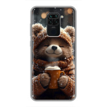 Друкований чохол 'Звірята з кавою' для Xiaomi Redmi Note 9 – Мішка з кавою