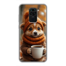 Друкований чохол 'Звірята з кавою' для Xiaomi Redmi Note 9 – Песик з кавою