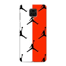 Чехлы для Xiaomi Redmi Note 9S - с картинкой JORDAN (AlphaPrint) (Лого Джордан)