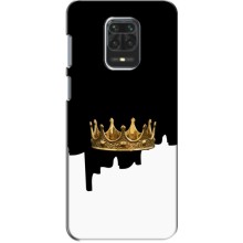 Чехол (Корона на чёрном фоне) для Редми Нот 9с (Золотая корона)