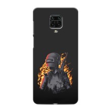 Чохол з картинкою "Герой Pubg" на Xiaomi Redmi Note 9S (В полум'ї)