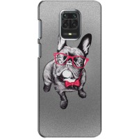 Чехол (ТПУ) Милые собачки для Xiaomi Redmi Note 9S (Бульдог в очках)
