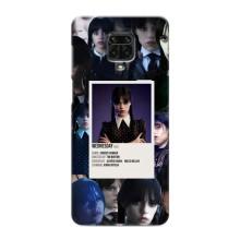 Чехлы Венсдей на Xiaomi Redmi Note 9S Уэнсдей (AlphaPrint) (коллаж Уэнздей)