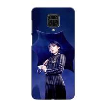 Чехлы Венсдей на Xiaomi Redmi Note 9S Уэнсдей (AlphaPrint) (Уэнздей с зонтом)