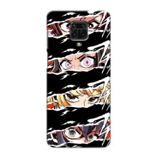 Силіконові чохлі з очіма Anime для Редмі Нот 9с (Очі на чорному)
