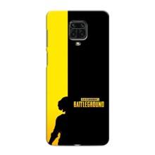 Чохол (TPU) з картинкою "Лого Пабг" на Редмі Нот 9с (Battlegrounds)