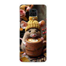 Печатный чехол «Зверята с кофе» для Xiaomi Redmi Note 9S – Медведь с кофе