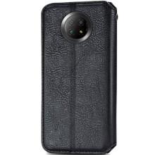 Кожаный чехол-книжка GETMAN Cubic (PU) для Xiaomi Redmi Note 9 5G / Note 9T – Черный