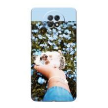 Чехлы с изображением разных животных для Xiaomi Redmi Note 9T (Ежик на руках)