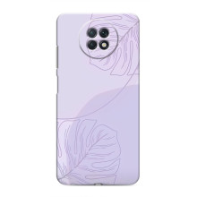 Чохол квітковий дизайн для Xiaomi Redmi Note 9T – Монстера фіолетова