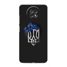 Чехол с украинским гербом на Xiaomi Redmi Note 9T (Герб с цветком)