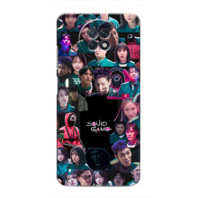 Чохол Гра в кальмара для Xiaomi Redmi Note 9T – Колаж гра кальмара