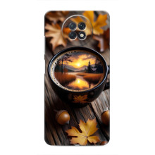 Чохол з унікальним дизайном 'Осінь з кавою' для Xiaomi Redmi Note 9T – Темна кава